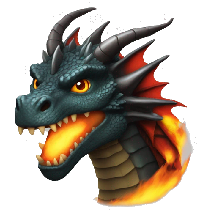 Darck fire dragon  emoji