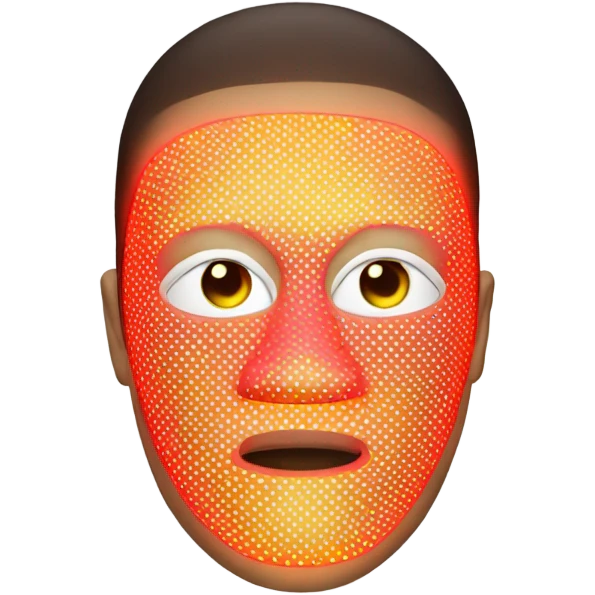 Red light therapy mask emoji