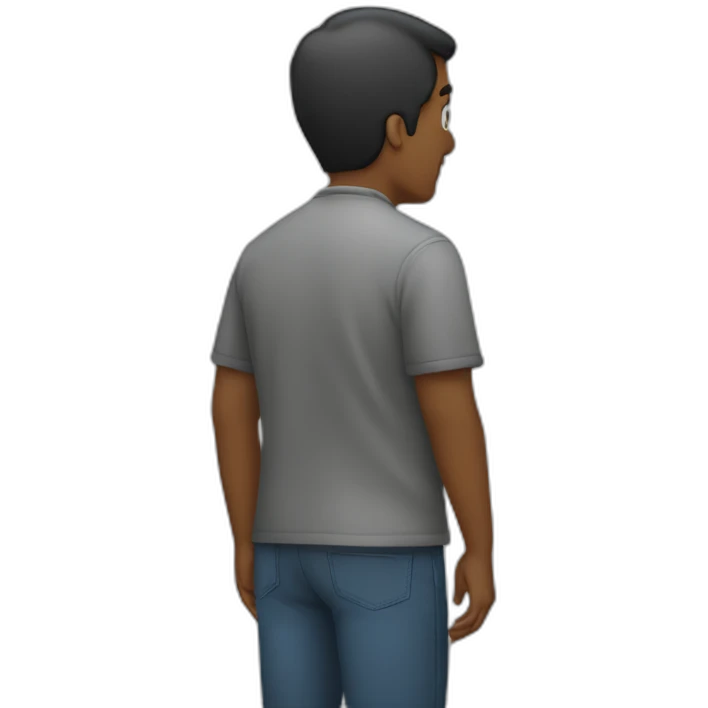 person-looking-over-his-back-shoulder emoji