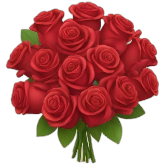 Bouquet de roses rouge emoji