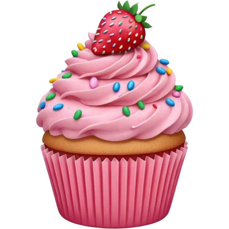 strawberry cupcake emoji