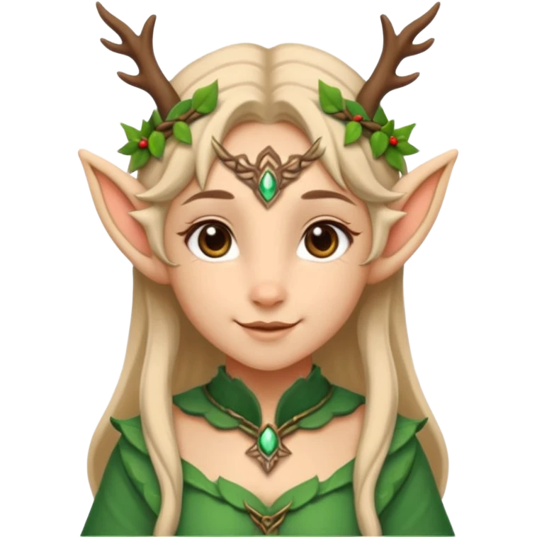 Cute Druid human like fawn with elf ears emoji