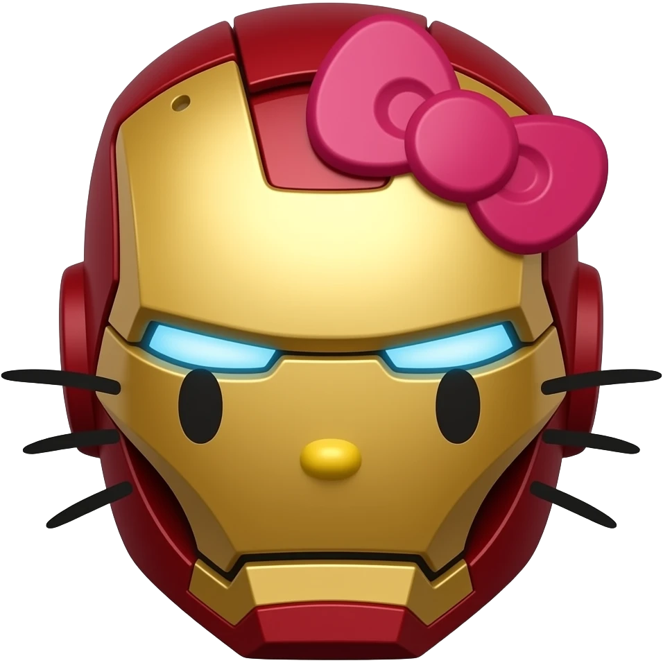 Iron man crossover Hello Kitty emoji