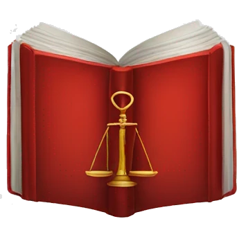 Red book with law symbol  emoji