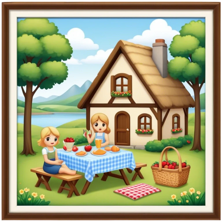 Cozy cottage Picnic emoji