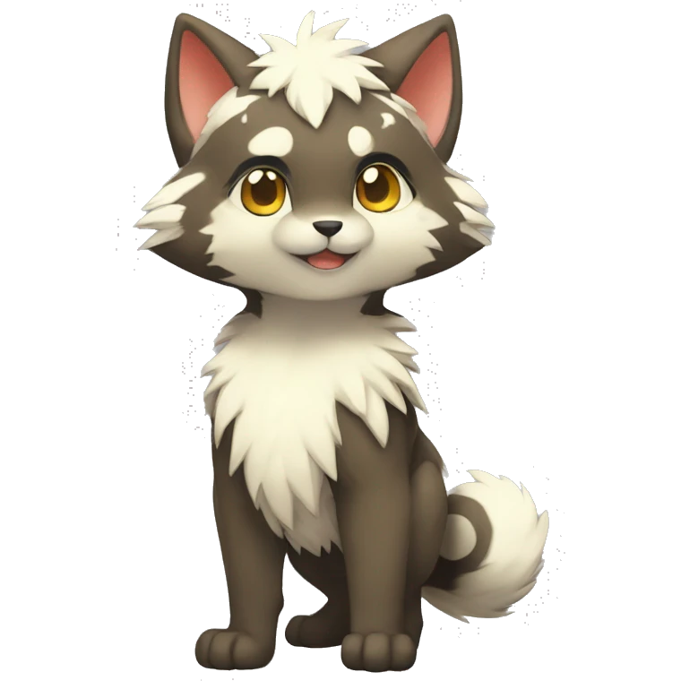shiny, patterns, Kemono-style, Chibi, Anthro-Fur-Sona-Fakémon, Full Body emoji