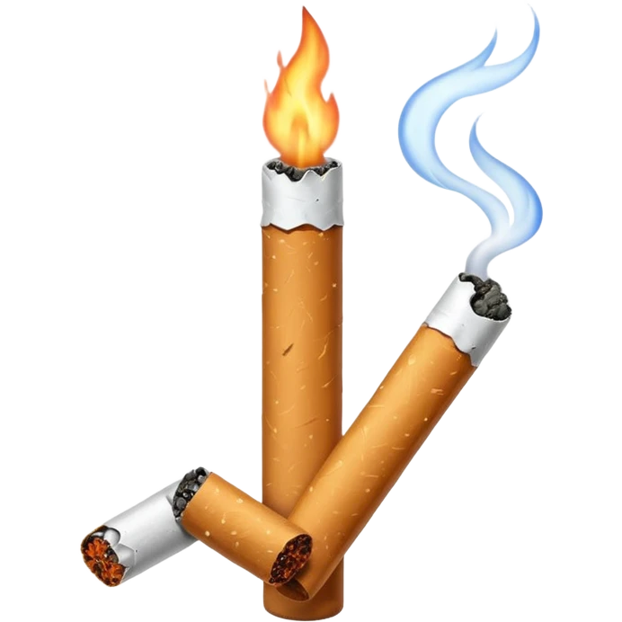 White background, cigarette emoji