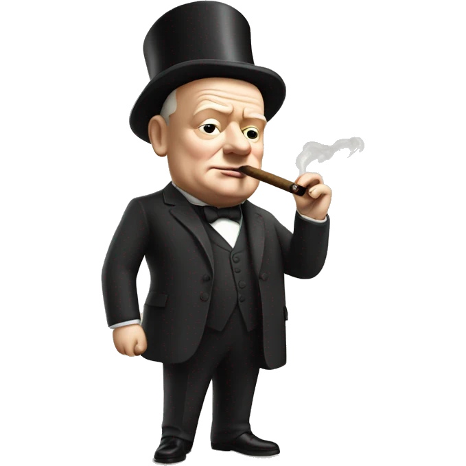 Churchill who smoke a cigar  emoji
