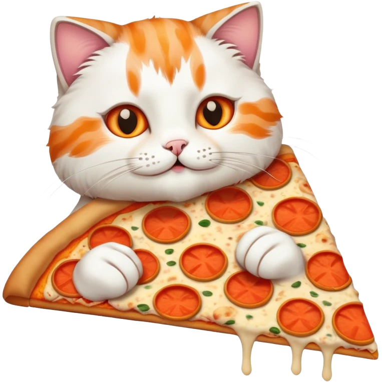 Cat eating pizza  emoji