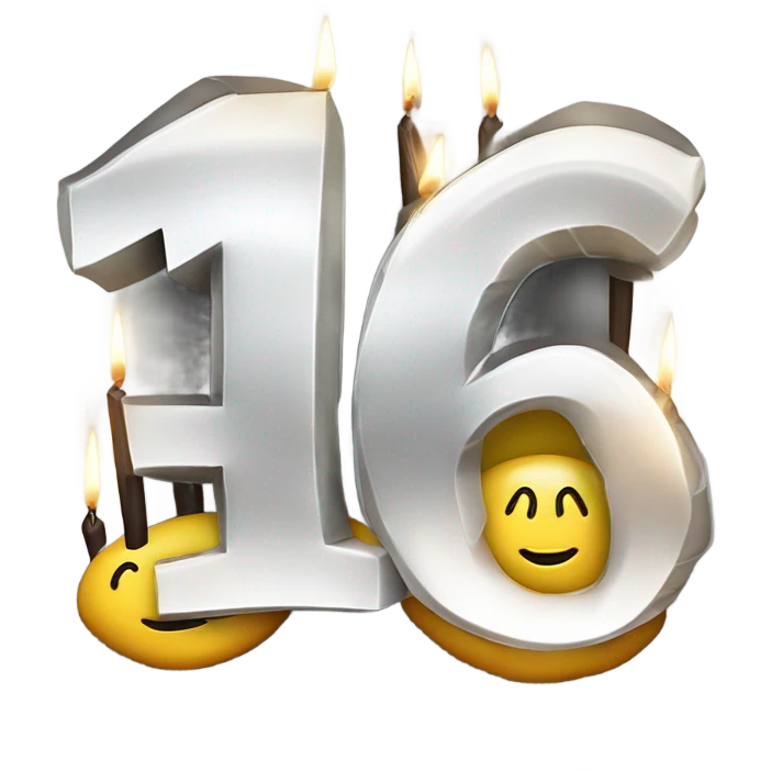 Geburtstagskrone in Silber für einen 16. Geburt  emoji