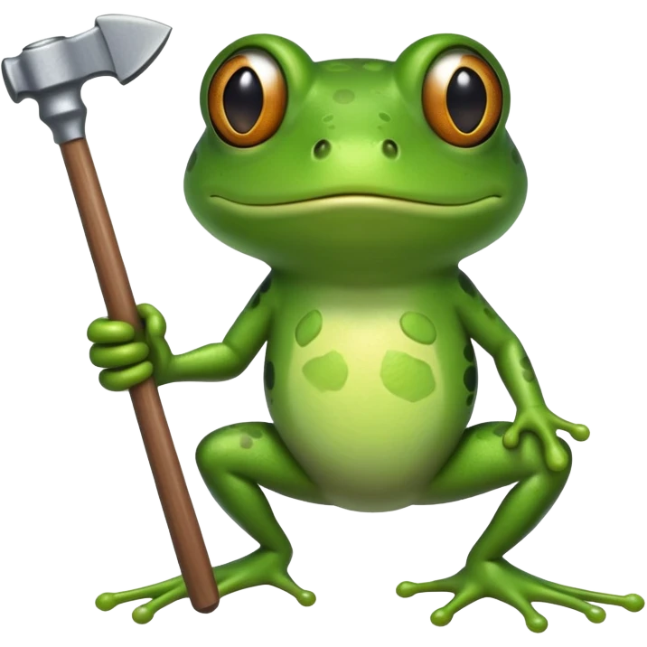 frog with hammer emoji