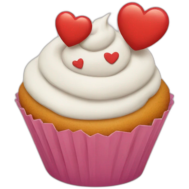 2 cupcakes in love emoji