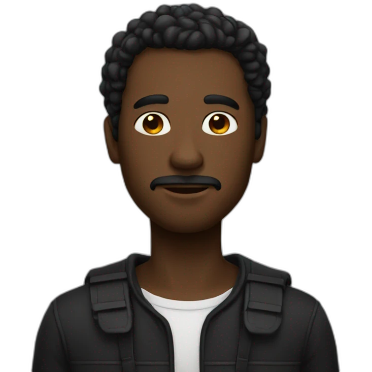 Homme noir emoji