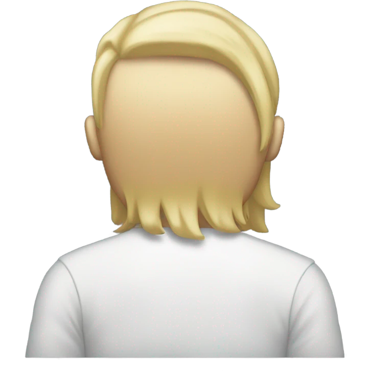 male mid long normal blonde hair rear emoji