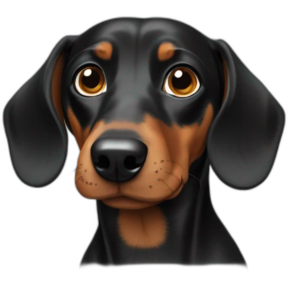 Dachshund negro emoji