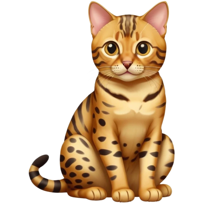 Bengal cat full body sitting emoji