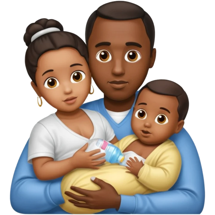 Sean “Diddy” Combs with baby oil and a very small infant emoji