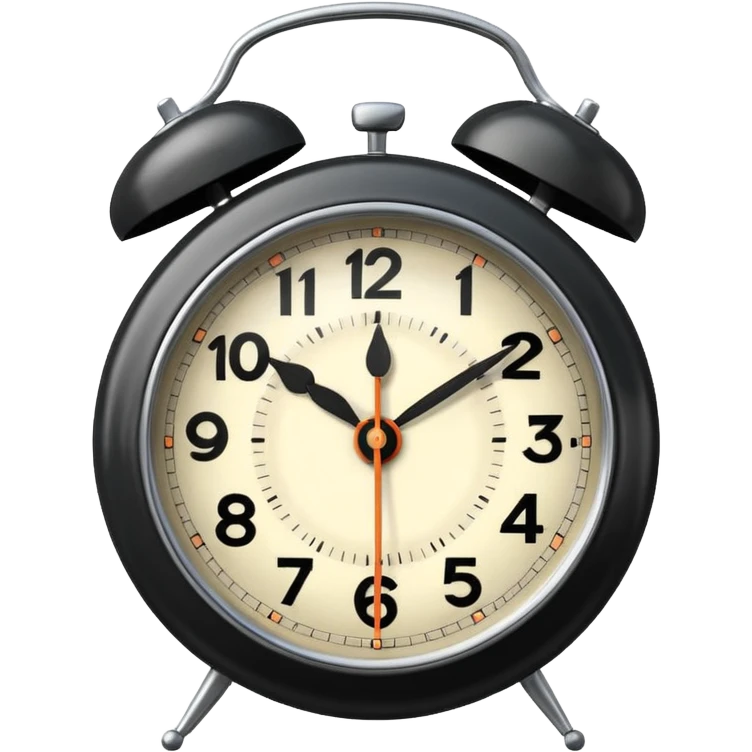 старый будильник, который выполнен в современном виде, стрелки показывают ровно 9 часов emoji