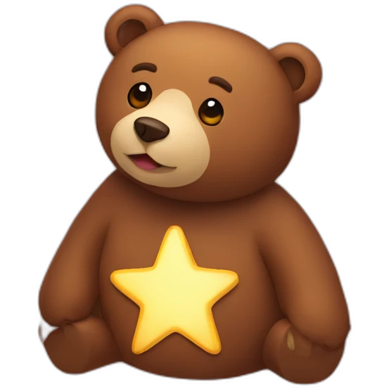 bear with a star emoji