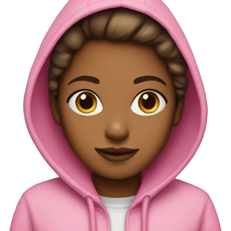 Girl in pink hoodie emoji
