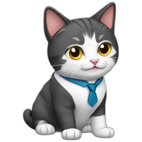 business cat emoji