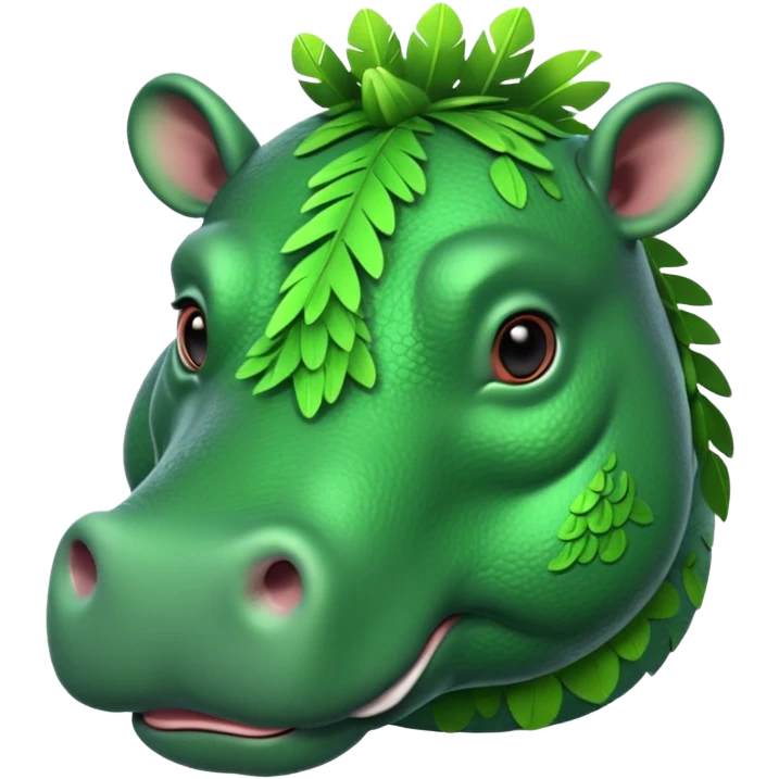 Green Feathered hipopotamus emoji