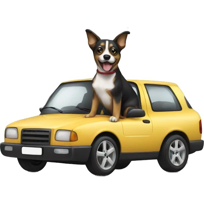 Dog havr car emoji