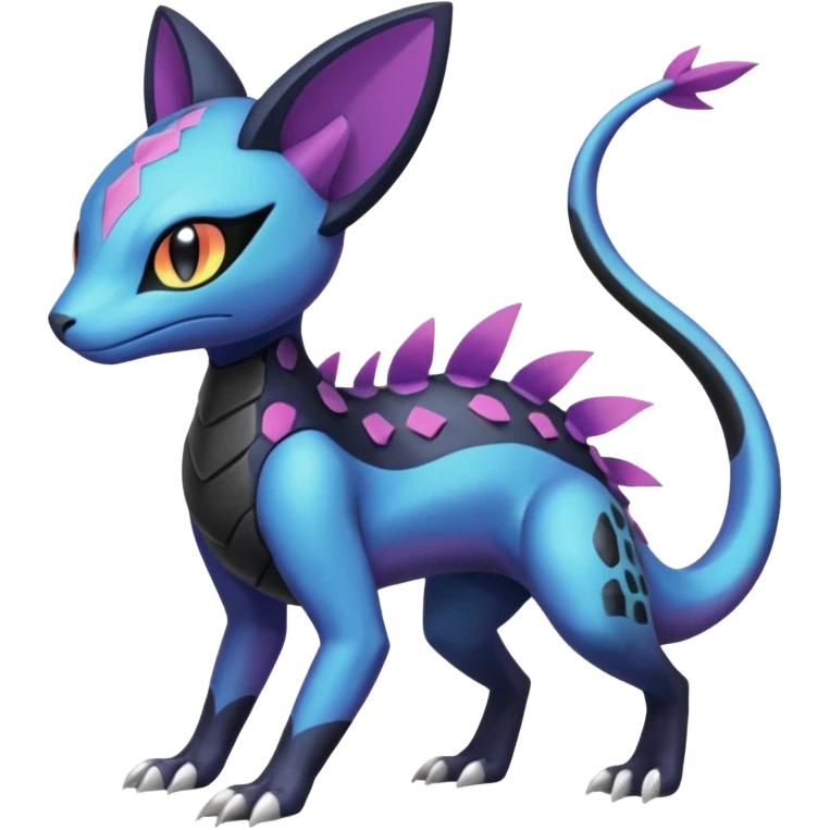 Meloetta-Purrloin-Salandit-Nargacuga-Pokémon-Fakémon-fusion-hybrid-creature emoji