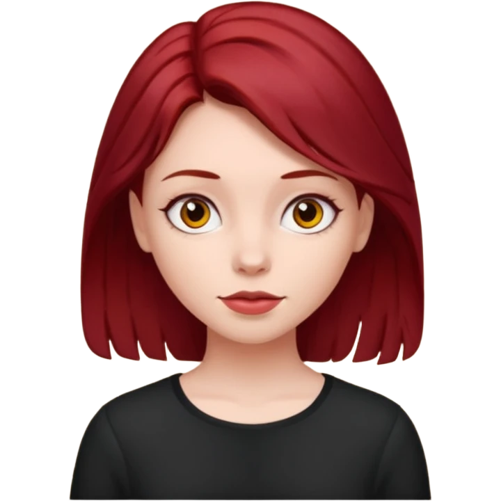 girl with dark red hair emoji