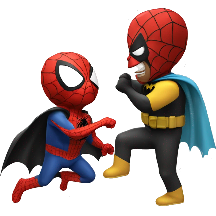 spiderman getting beat by batman emoji