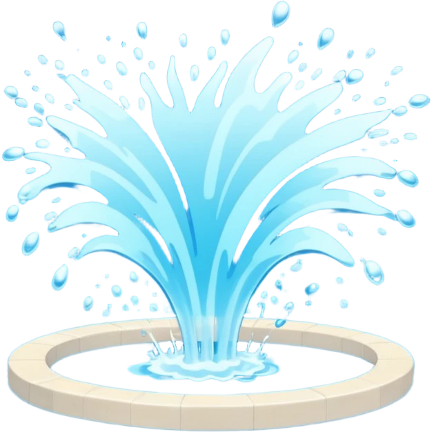 chaotic water splash from jumping into swimming pool emoji