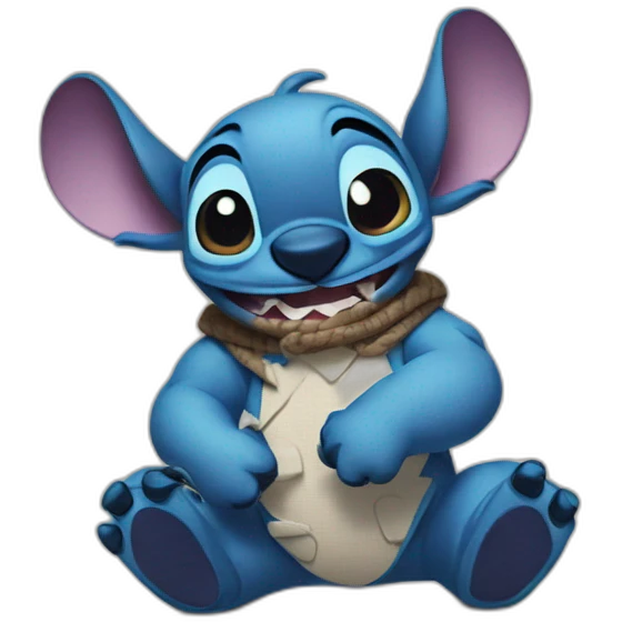 Stitch in good humour emoji