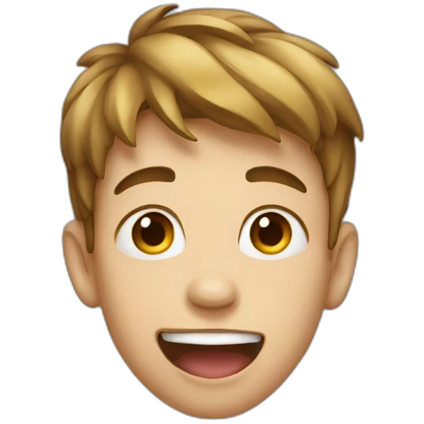 Boy showing his tongue emoji