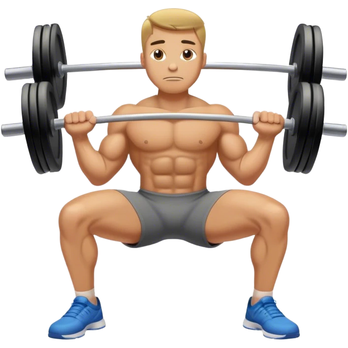 man weighted glute bridges emoji