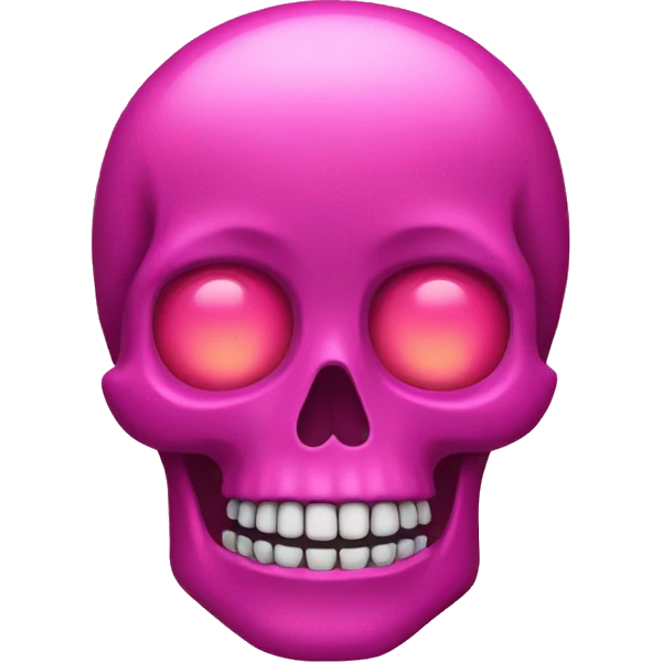 A hot pink skeleton  emoji