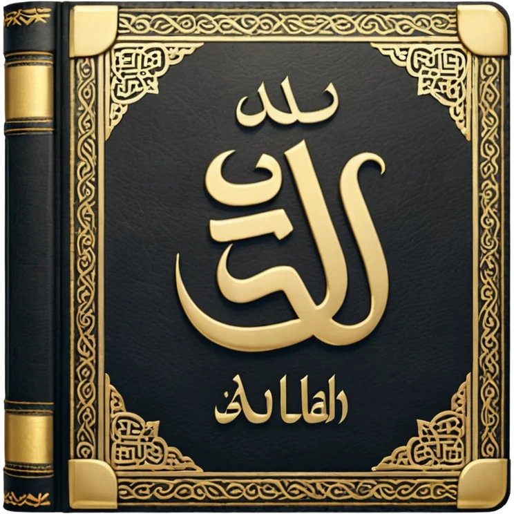 Quran closed book and Allah written in it emoji