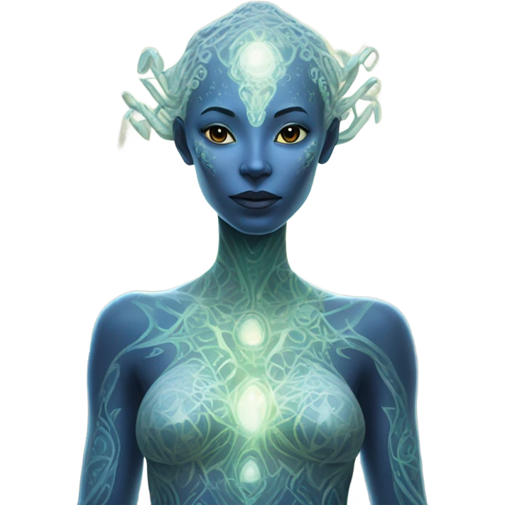 a heavenly alien woman full body emoji