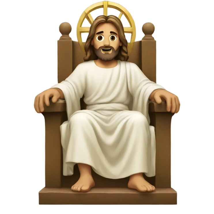 Jesus sitting on throne  emoji