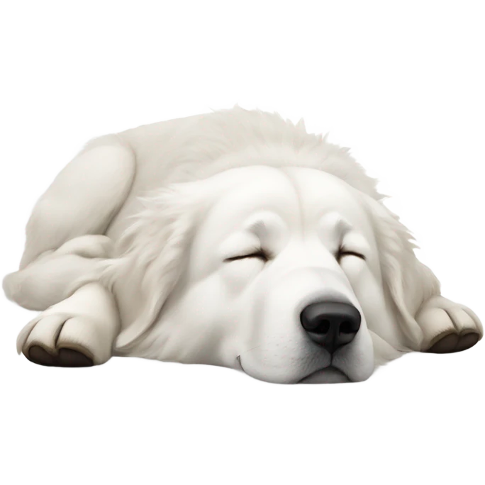 Sleeping Great Pyrenees  emoji