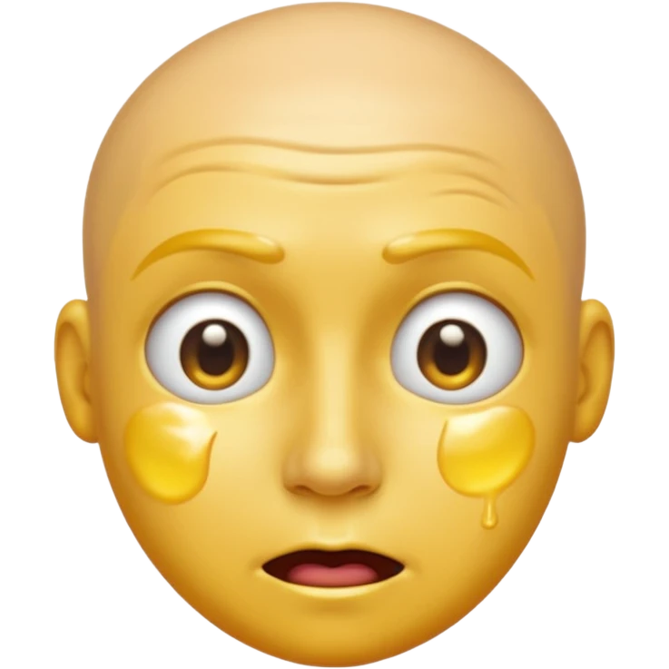 I want the emoji to be dizzy and sweaty and sweaty and transparent with yellow skin color and bald like all emoji’s  emoji