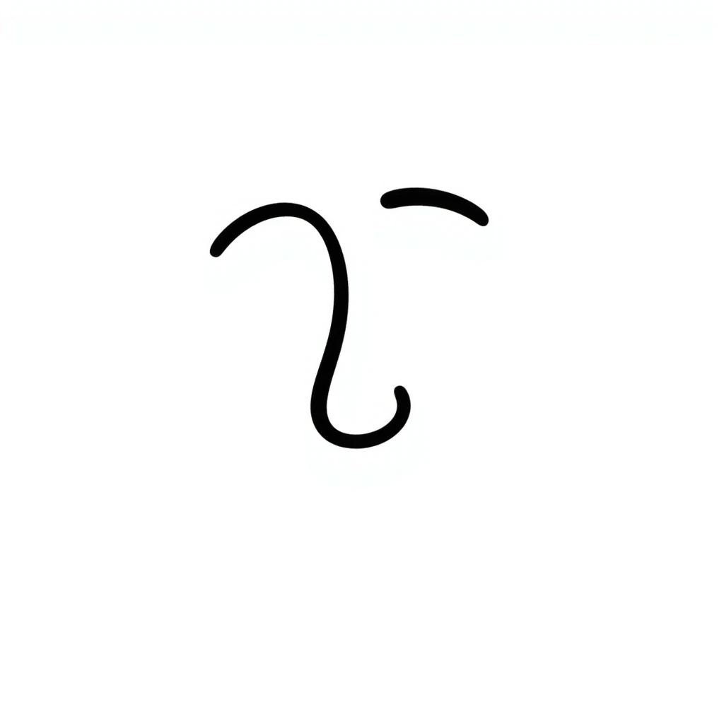 Hand-drawn human nose with nostrils emoji