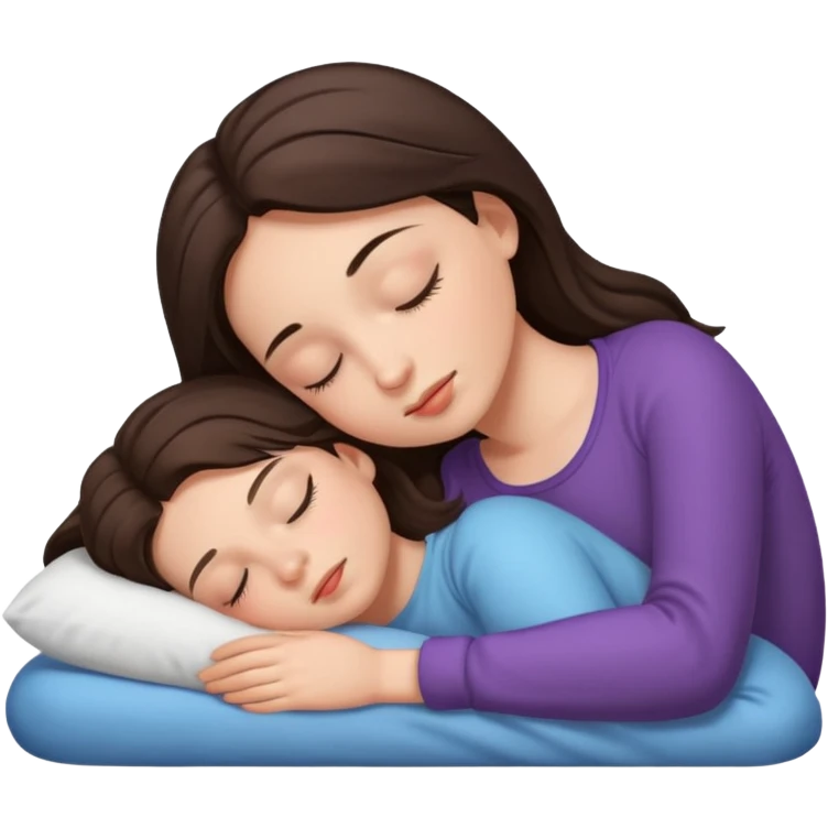 Brunette girl sleeping emoji