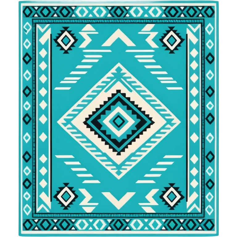 Turquoise Aztec rug emoji