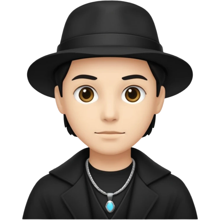 time traveler in black clothes emoji