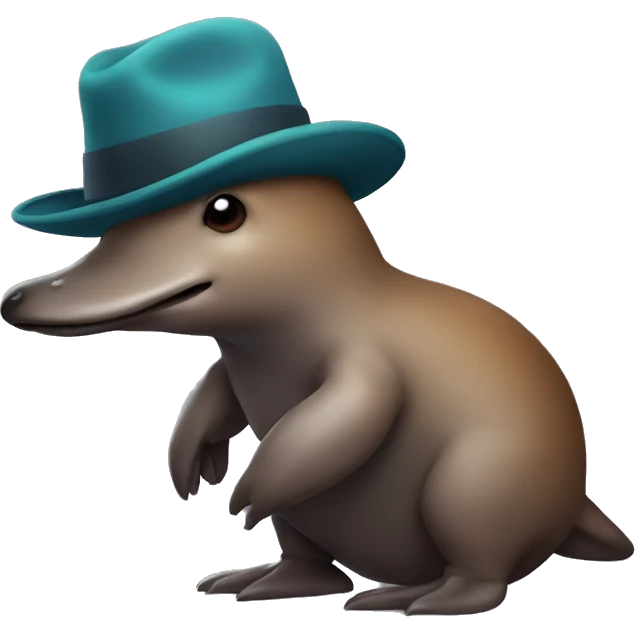 cute Platypus with hat  emoji