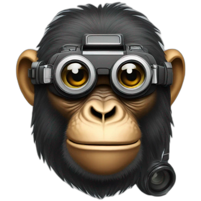 ape with camera goggles emoji