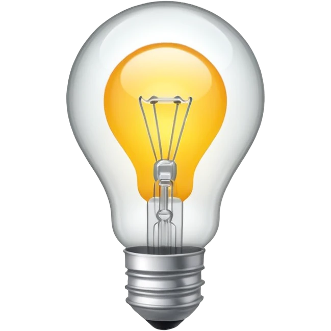 light bulb turned on NO FACE emoji