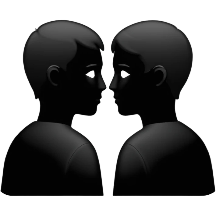два силуэта стоят спиной к нам emoji