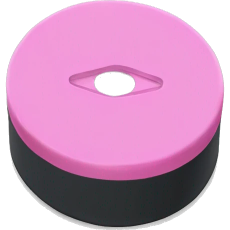 Pink hockey puck  emoji