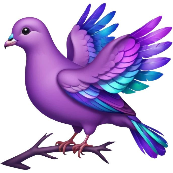 Purple dove emoji